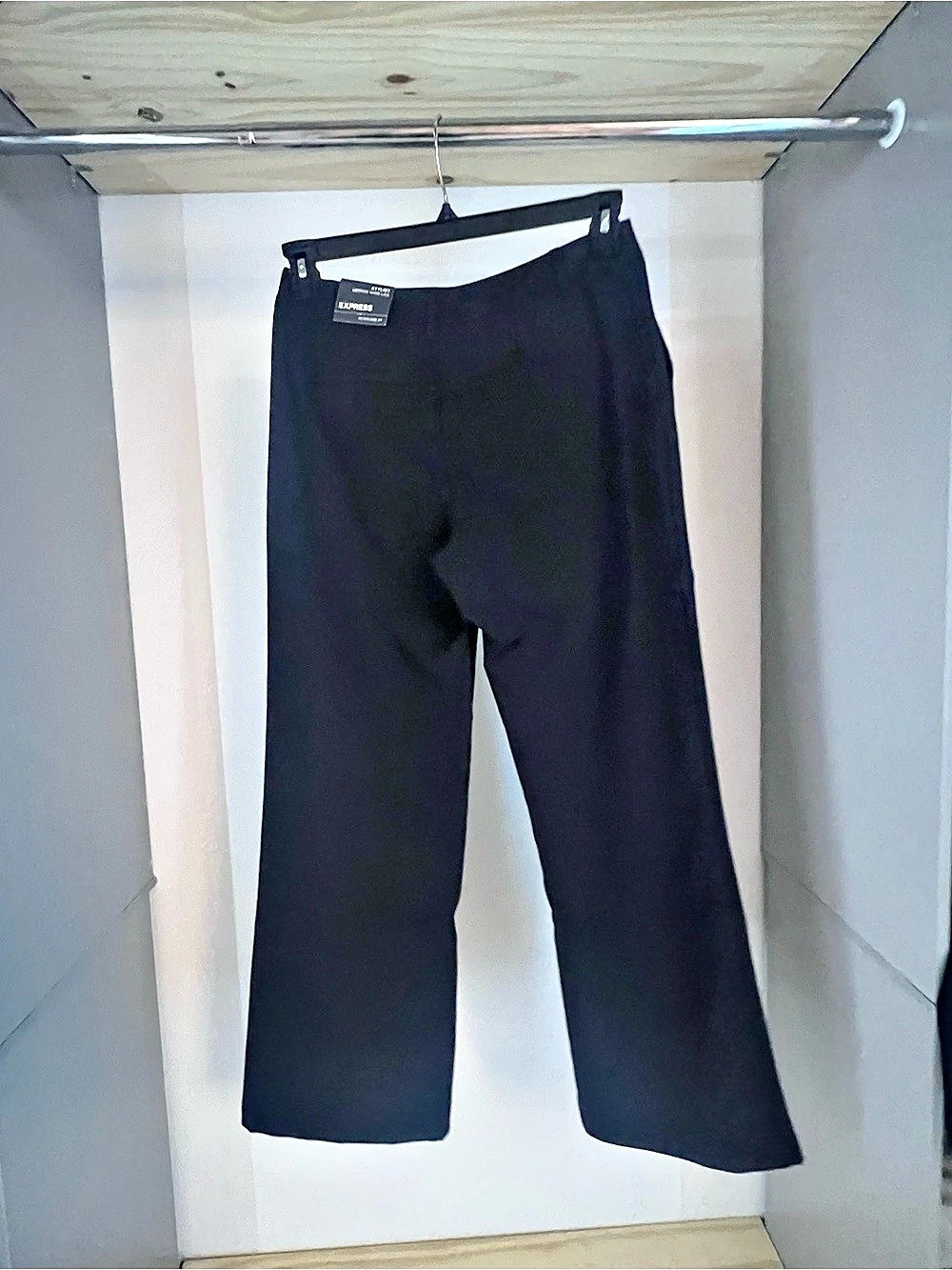 Express Stylist Midrise Wide Leg Pant Black Petite 4P
